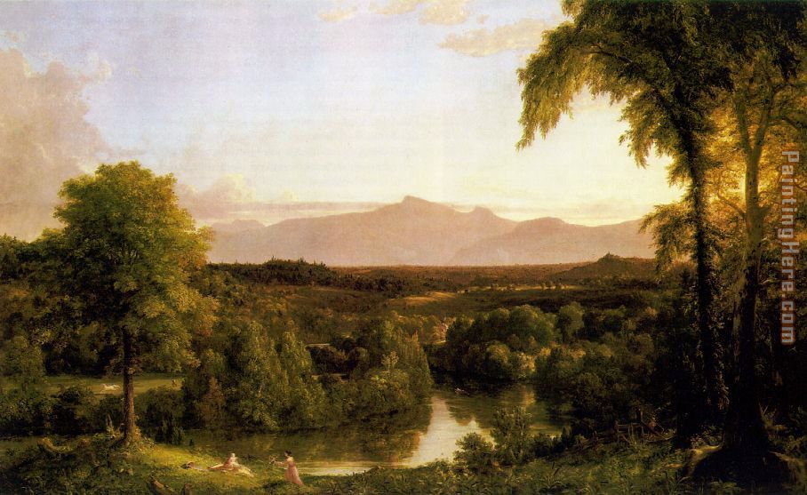 View on the Catskill - Early Autumn painting - Thomas Cole View on the Catskill - Early Autumn art painting
